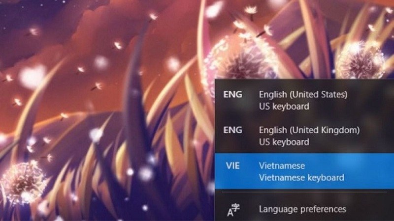 Thực hiện chuyển đổi giữa các bàn phím ngôn ngữ Chuyển đổi giữa các bàn phím ngôn ngữ