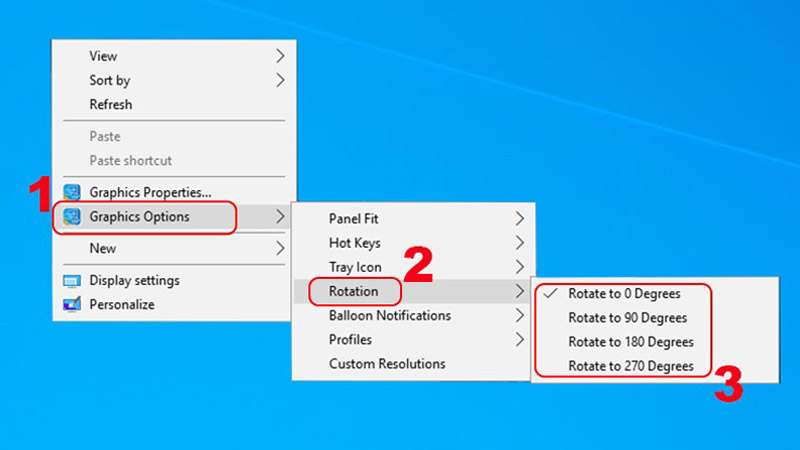Cách xoay màn hình bằng Graphics Options dễ thực hiện Cách xoay màn hình bằng Graphics Options