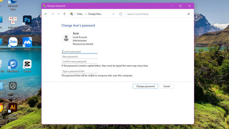 Nhập mật khẩu bạn muốn dùng, nhập lại lần thứ hai để xác nhận rồi nhấn Create Nhập mật khẩu bạn muốn dùng, nhập lại lần thứ hai để xác nhận