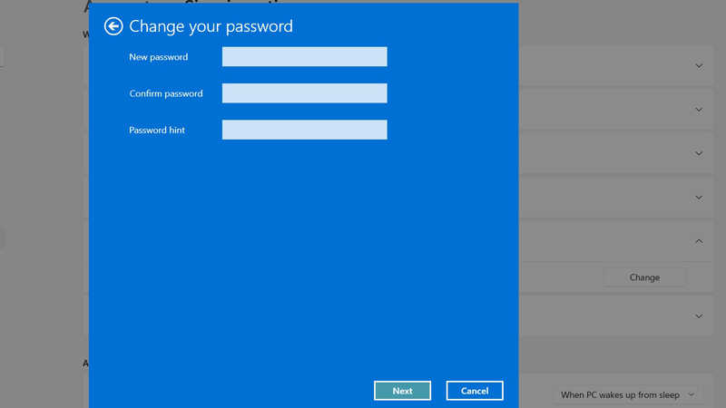 Nhập mật khẩu và xác nhận lại mật khẩu rồi ấn Next Nhập mật khẩu và xác nhận rồi ấn Next