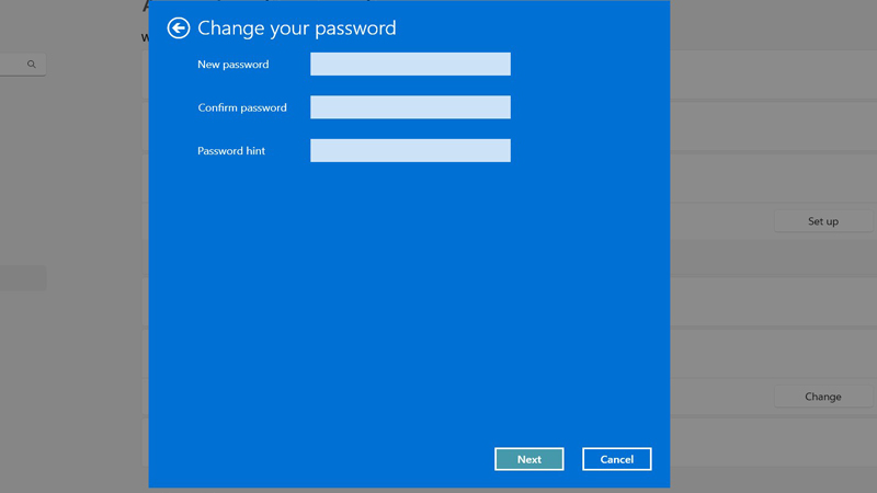Nhập mật khẩu mới và ấn xác nhận lại mật khẩu mới Nhập mật khẩu mới và ấn xác nhận lại