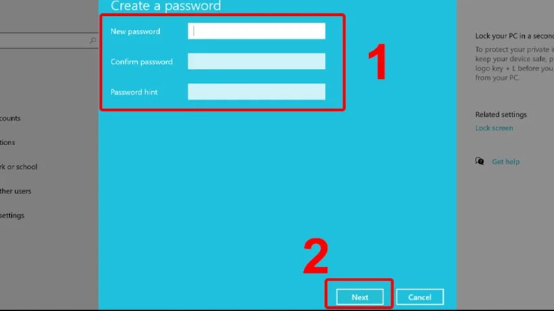 Nhập các thông tin cần thiết 