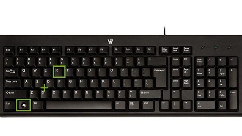 Nhấn tổ hợp Windows + R trên bàn phím máy tính Nhấn phím Windows + R