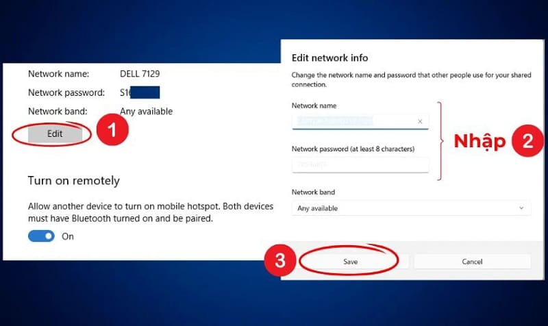 Đổi tên, mật khẩu theo nhu cầu riêng Đổi tên, mật khẩu theo nhu cầu sử dụng