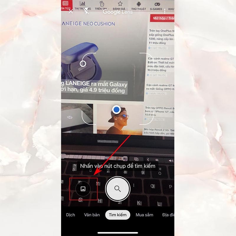 Tại giao diện Lens, đưa ra lựa chọn phù hợp