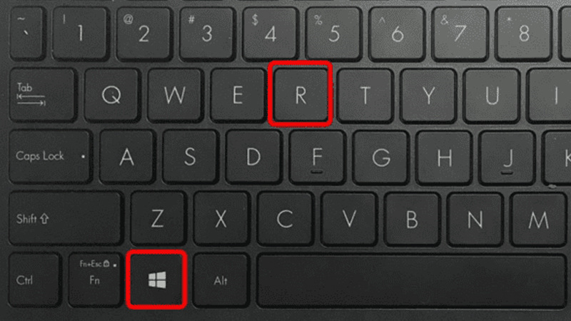 Nhấn tổ hợp phím Windows + R Nhấn Windows + R