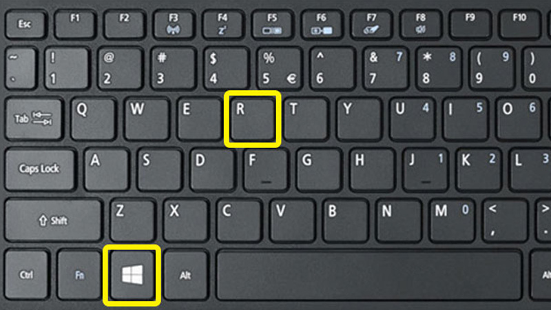 Nhấn tổ hợp Windows + R Nhấn Windows + R