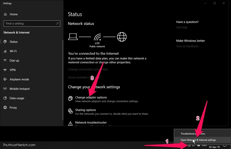 Cài đặt nhanh chóng wifi cho laptop