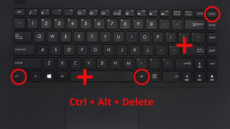 Nhấn tổ hợp phím Ctrl + Alt + Delete cùng lúc Nhấn tổ hợp phím Ctrl + Alt + Delete