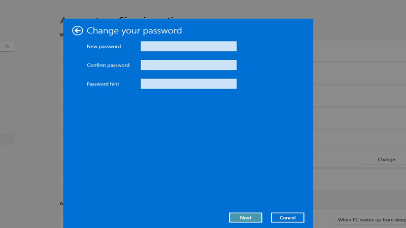 Nhập mật khẩu mới và nhập lại mật khẩu xác nhận Nhập mật khẩu mới và xác nhận
