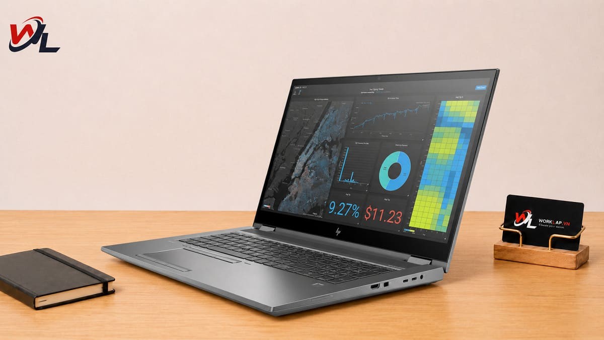 Hiệu năng mạnh mẽ, ấn tượng, đáp ứng tốt nhu cầu đồ họa chuyên nghiệp Laptop đồ họa thiết kế sang trọng, nổi trội hơn các dòng máy trạm truyền thống