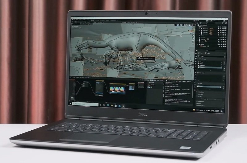 Precision 7750 trang bị Intel Core i7 10850H và Nvidia Quadro RTX 3000, mang lại hiệu suất cao