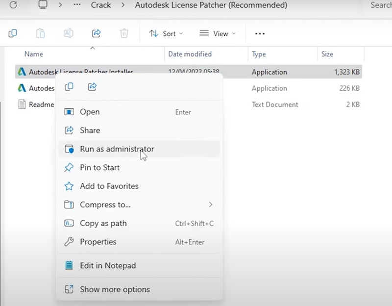 Chạy file kích hoạt Civil 3D 2024 dưới quyền Admin Chạy file kích hoạt Civil 3D 2024 dưới quyền Admin