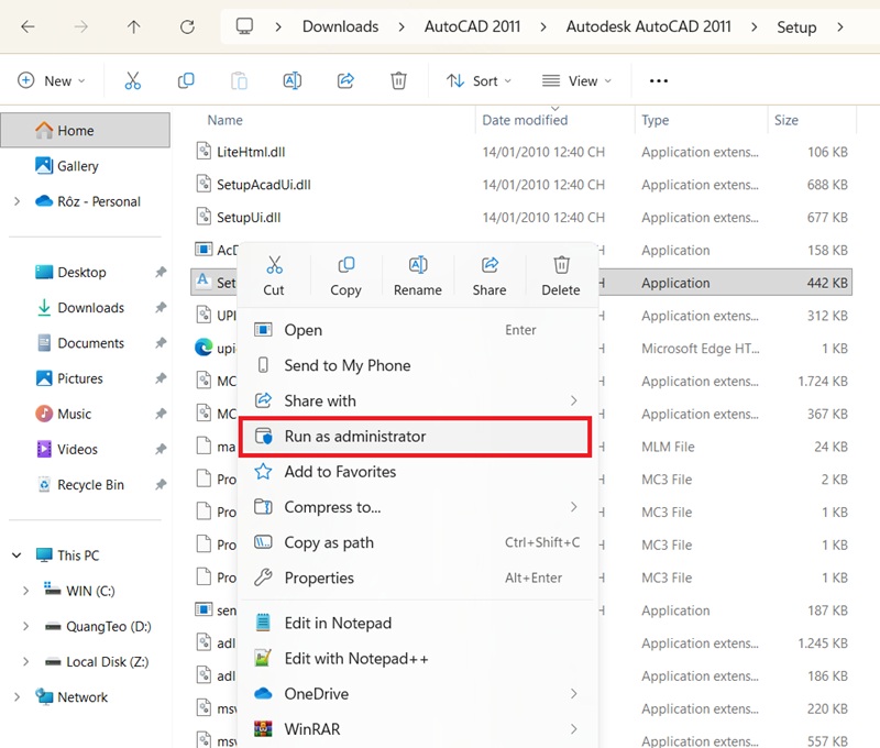 Khởi chạy thư mục “Setup.exe” Khởi chạy thư mục “Setup.exe”