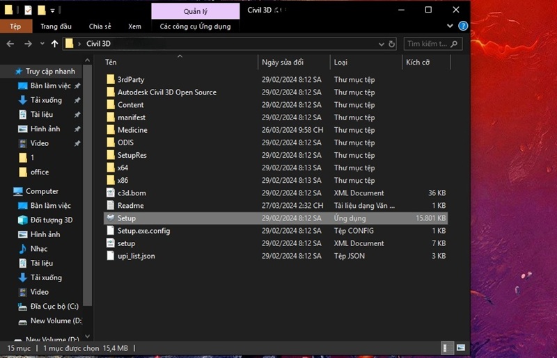 Chạy file Setup Civil 3D 2025 dưới quyền Admin Chạy file Setup Civil 3D 2025 dưới quyền Admin