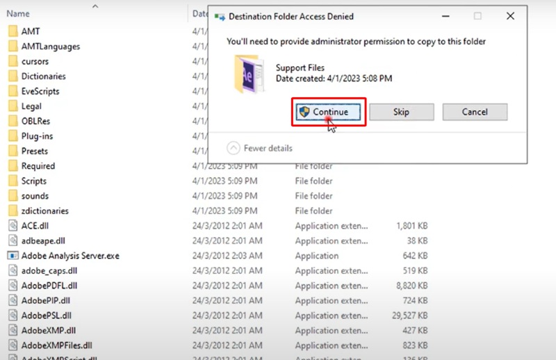 Chọn Continue để hoàn tất kích hoạt Adobe After Effects CS6 Chọn Continue để hoàn tất kích hoạt Adobe After Effects CS6