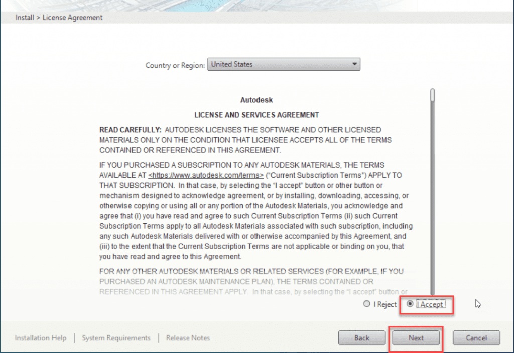 Chọn “I Accept” để đồng ý rồi bấm Next Chọn “I Accept” để đồng ý rồi bấm Next
