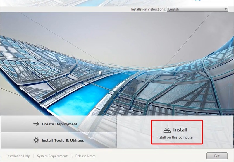 Chọn “Install” để bắt đầu quá trình cài đặt Civil 3D 2019 Chọn “Install” để bắt đầu quá trình cài đặt Civil 3D 2019