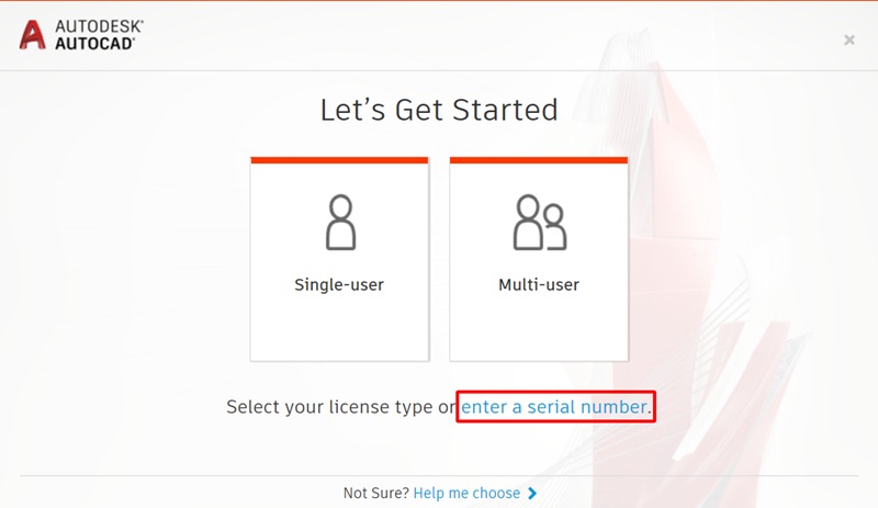 Chọn Inter a serial number Chọn Inter a serial number