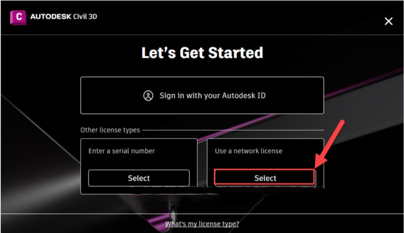 Chọn mục Use a network license sau đó nhập mã theo hướng dẫn Chọn mục Use a network license sau đó nhập mã theo hướng dẫn
