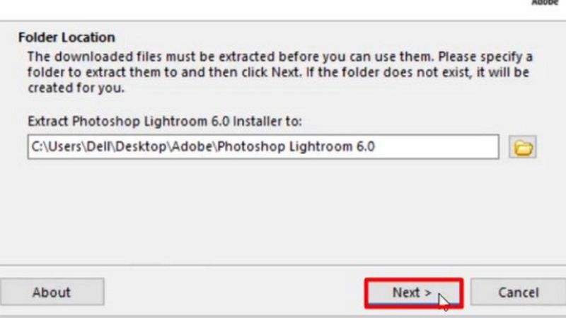 Chọn mục Next để tiếp tục quá trình cài đặt Chọn mục Next để tiếp tục quá trình cài đặt