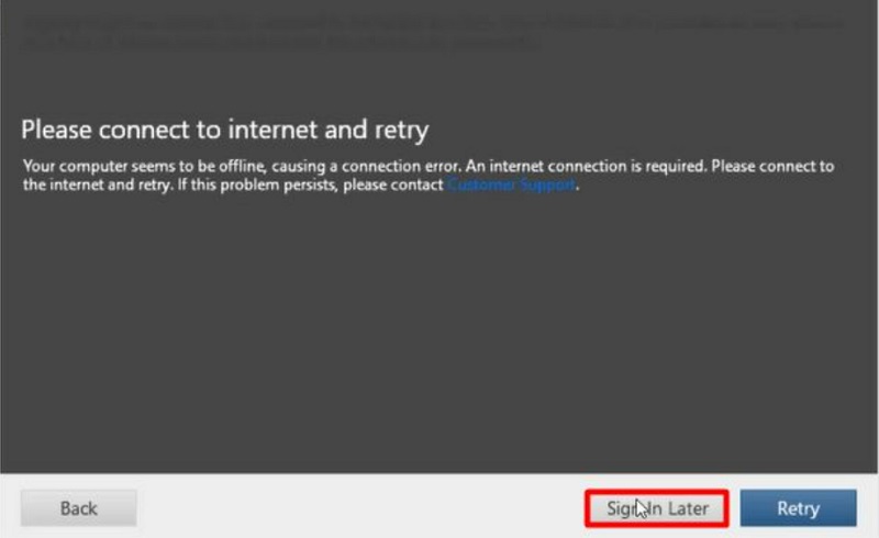 Tiếp tục chọn Sign In Later để bỏ qua đăng nhập Tiếp tục chọn Sign In Later để bỏ qua đăng nhập