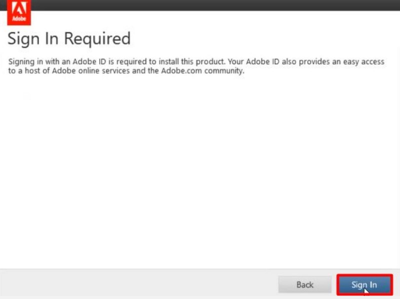 Tiếp đến bấm chọn Sign In Tiếp đến bấm chọn Sign In