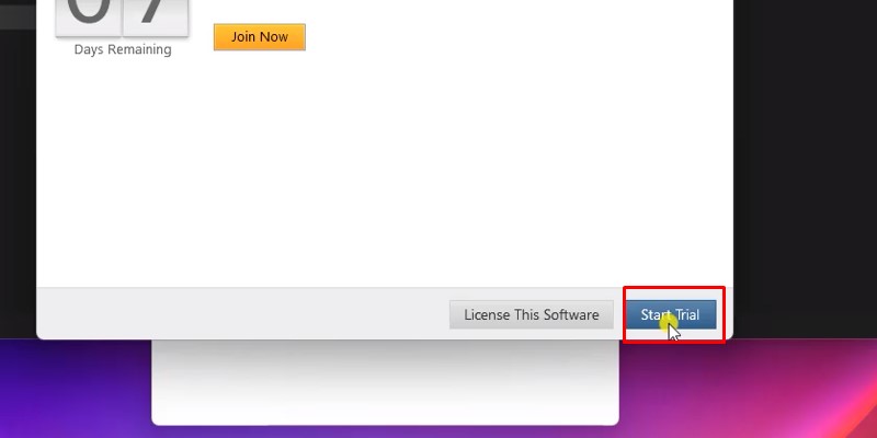 Chọn Start Trial để dùng thử phần mềm After Effects 2018 Chọn Start Trial để dùng thử phần mềm After Effects 2018
