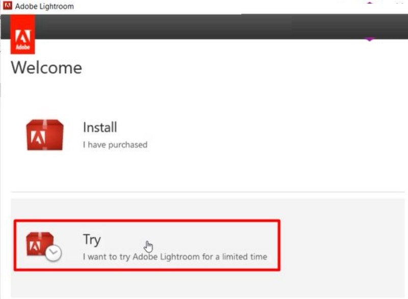 Chọn Try để trải nghiệm phần mềm Chọn Try để trải nghiệm phần mềm