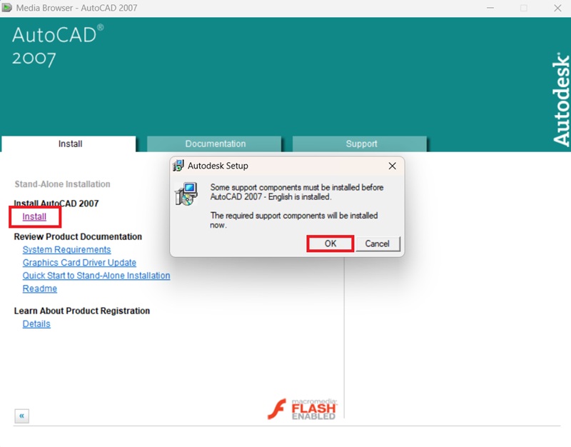 Chọn vào mục “Install” và nhấn “OK”