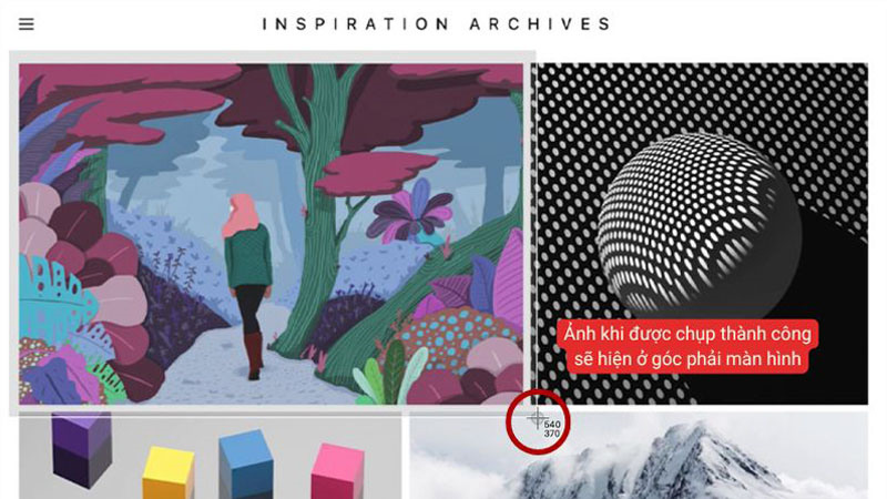 Con trỏ chuột sẽ biến thành dấu cộng, bạn kéo chọn vùng muốn chụp là xong Con trỏ chuột sẽ biến thành dấu cộng