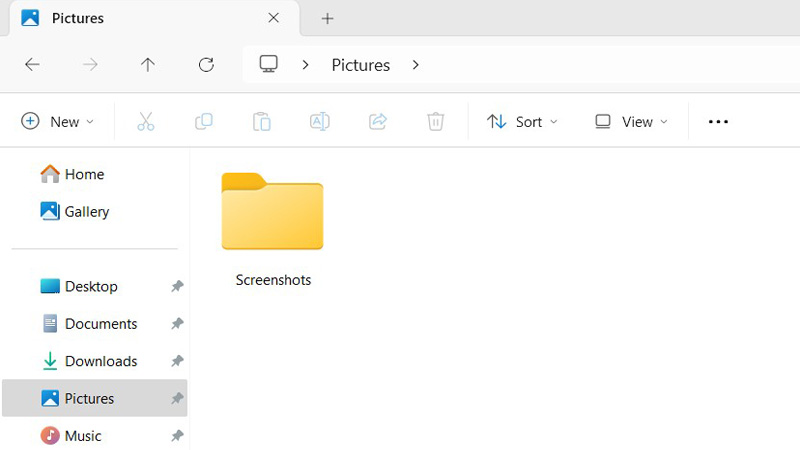Nhấp chuột vào thư mục Pictures Tìm đến thư mục Pictures