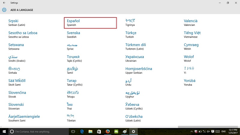 Chuyển đổi ngôn ngữ máy tính win 10