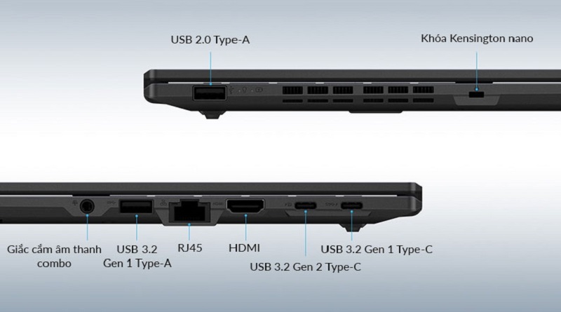ExpertBook hỗ trợ nhiều cổng, bảo mật dữ liệu tối ưu ExpertBook có nhiều cổng kết nối và bảo mật dữ liệu cao