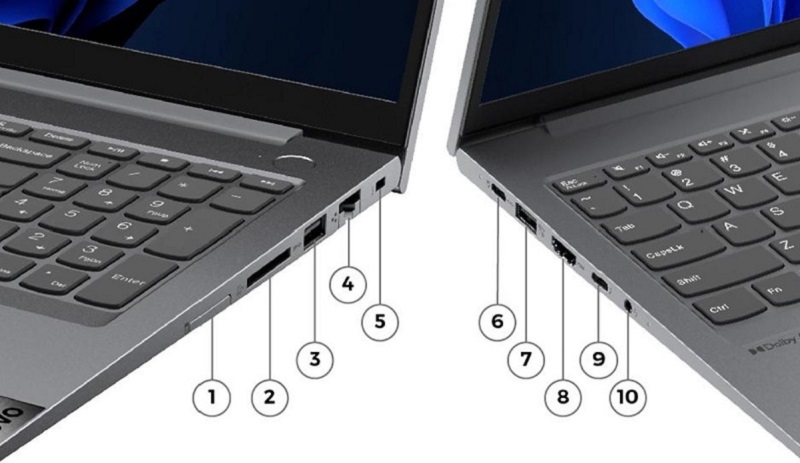 ThinkBook trang bị đầy đủ cổng kết nối, truyền tải dữ liệu nhanh chóng Cổng LAN, USB, HDMI trên ThinkBook giúp kết nối nhanh và dễ dàng.
