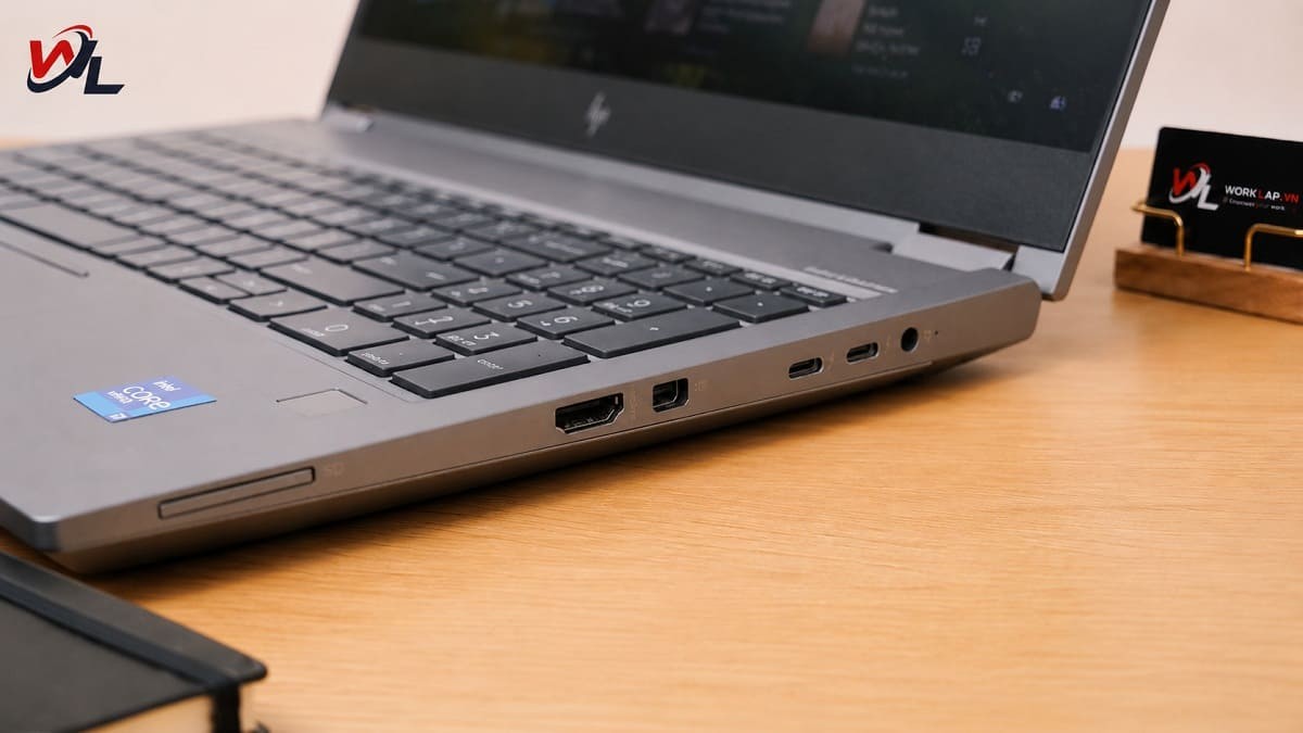 Máy hỗ trợ Thunderbolt 4, USB-C, jack 3.5mm, kết nối ngoại vi tiện lợi Laptop dưới 25 triệu tích hợp cổng USB-A, HDMI, Mini DP, đầu đọc thẻ