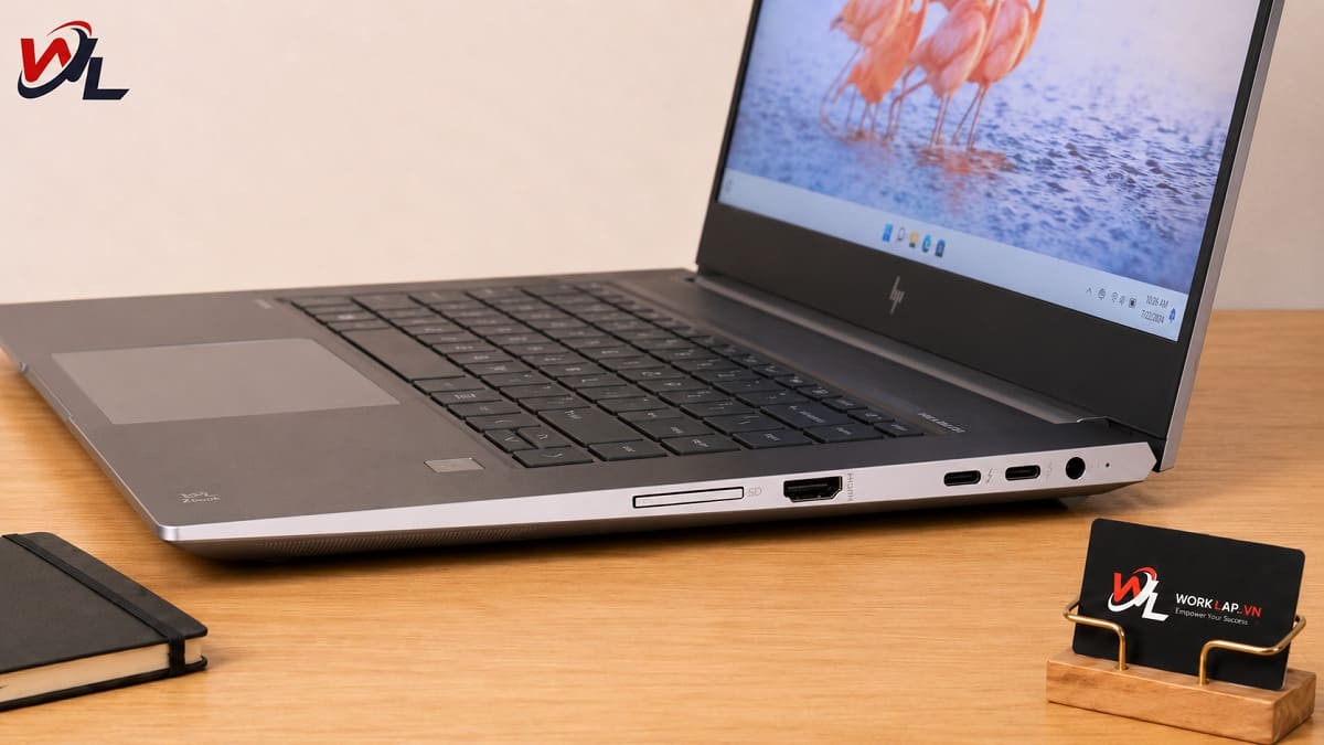 Touchpad rộng, đa điểm, phản hồi mượt giúp thao tác chính xác hơn HP Zbook Studio G8 – Sức mạnh và độ bền ấn tượng