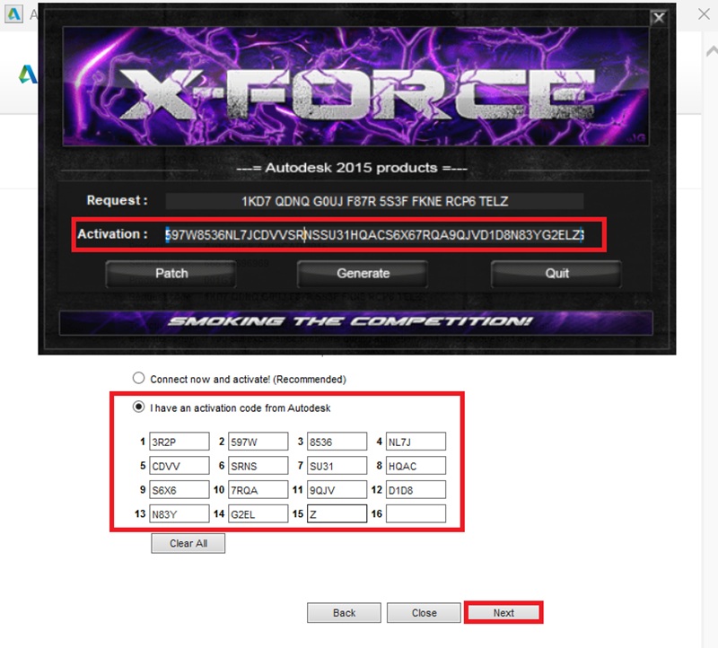 Copy mã Activation dán vào ô I have an activation code from Autodesk Copy mã Activation dán vào ô I have an activation code from Autodesk
