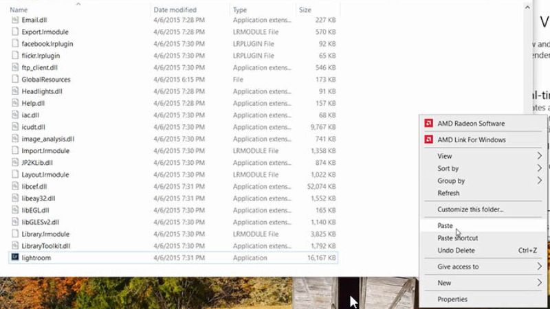 Dán tệp Adobe.snr đã copy ở bước 4 vào thư mục này Dán tệp Adobe.snr đã copy ở bước 4 vào thư mục này