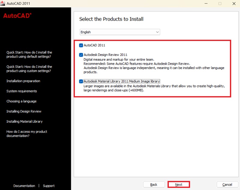 Đánh dấu chọn tất cả và bấm Next Đánh dấu chọn tất cả và bấm Next