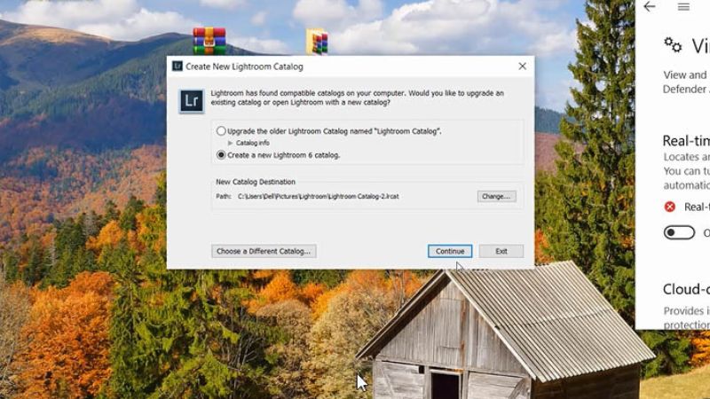 Đánh dấu vào ô Create a new Lightroom 6 catalog và nhấn vào mục Continue Đánh dấu vào ô Create a new Lightroom 6 catalog và nhấn vào mục Continue