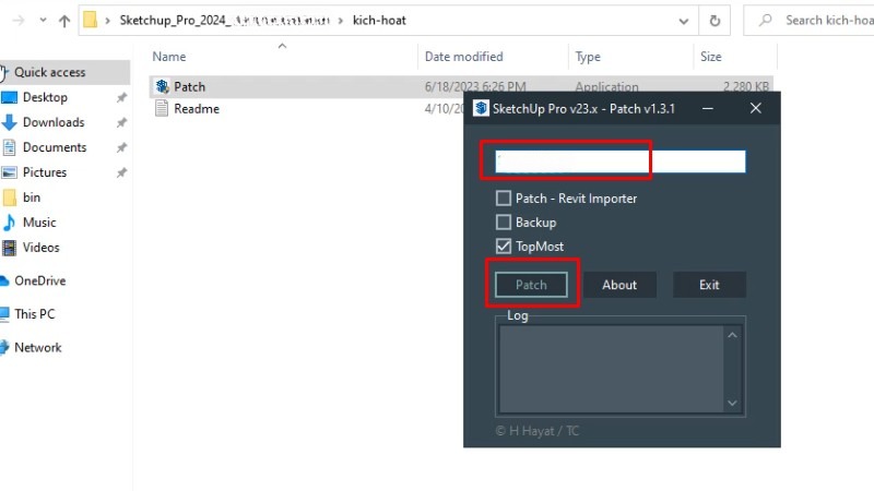 Đặt tên bất kì và bấm Patch Đặt tên bất kì và bấm Patch