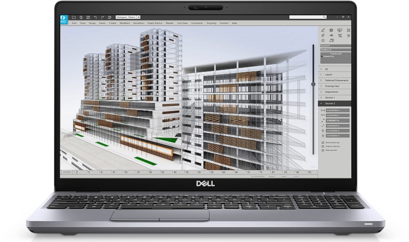 Mẫu laptop Dell Precision 3551 có thiết kế thanh lịch và nhẹ nhàng