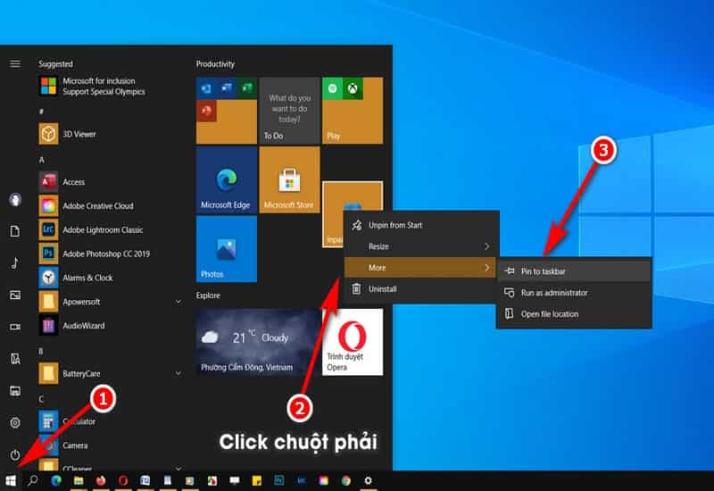 Hướng dẫn di chuyển thanh Taskbar đến nhiều vị trí khác nhau