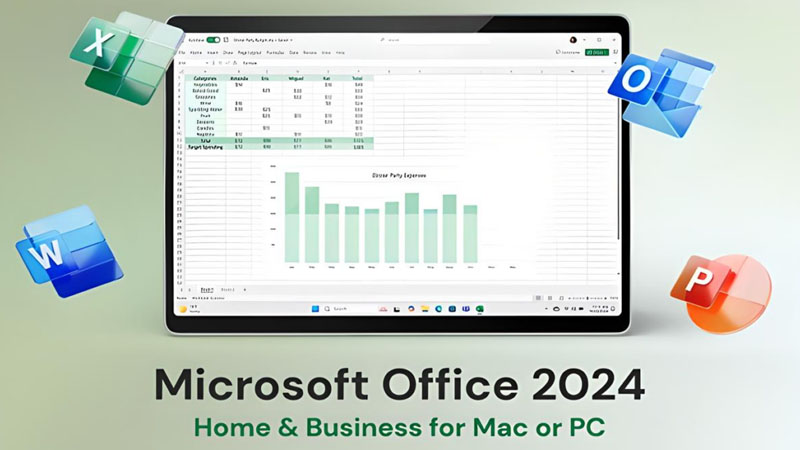 Microsoft Office 2024 có giao diện trực quan dẽ sử dụng Giao diện trực quan