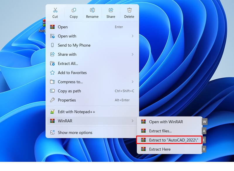 Giải nén file AutoCAD 2022 Giải nén file AutoCAD 2022