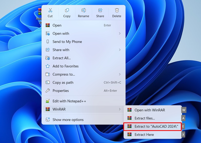 Giải nén file AutoCAD 2024 Giải nén file AutoCAD 2024