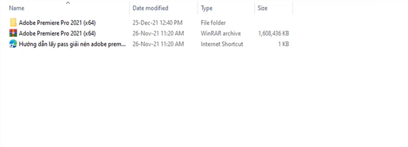 Giải nén file cài đặt Adobe Premiere Pro 2021 Giải nén file cài đặt Adobe Premiere Pro 2021