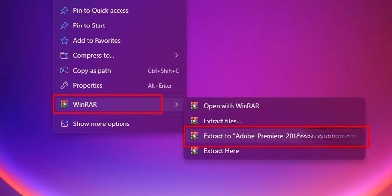 Giải nén phần mềm Adobe Premiere Pro CC 2018 Giải nén phần mềm Adobe Premiere Pro CC 2018