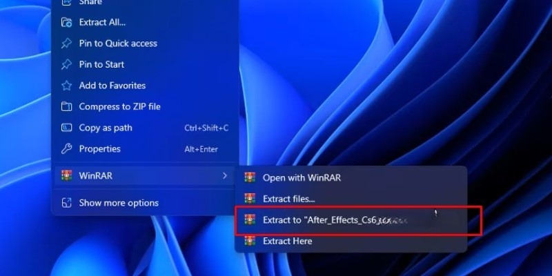 Giải nén phần mềm After Effects CS6 Giải nén phần mềm After Effects CS6
